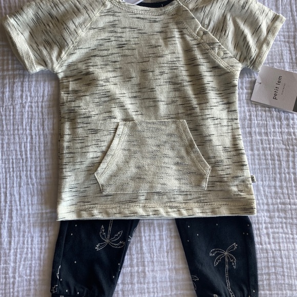 Petit Lem 2pc 12 mo pants set nwt